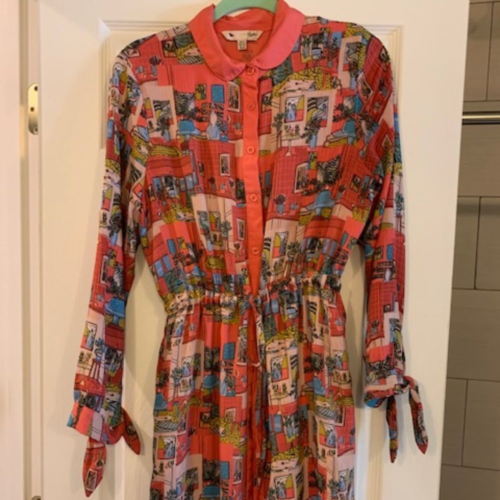 Yumi printed shirt dress